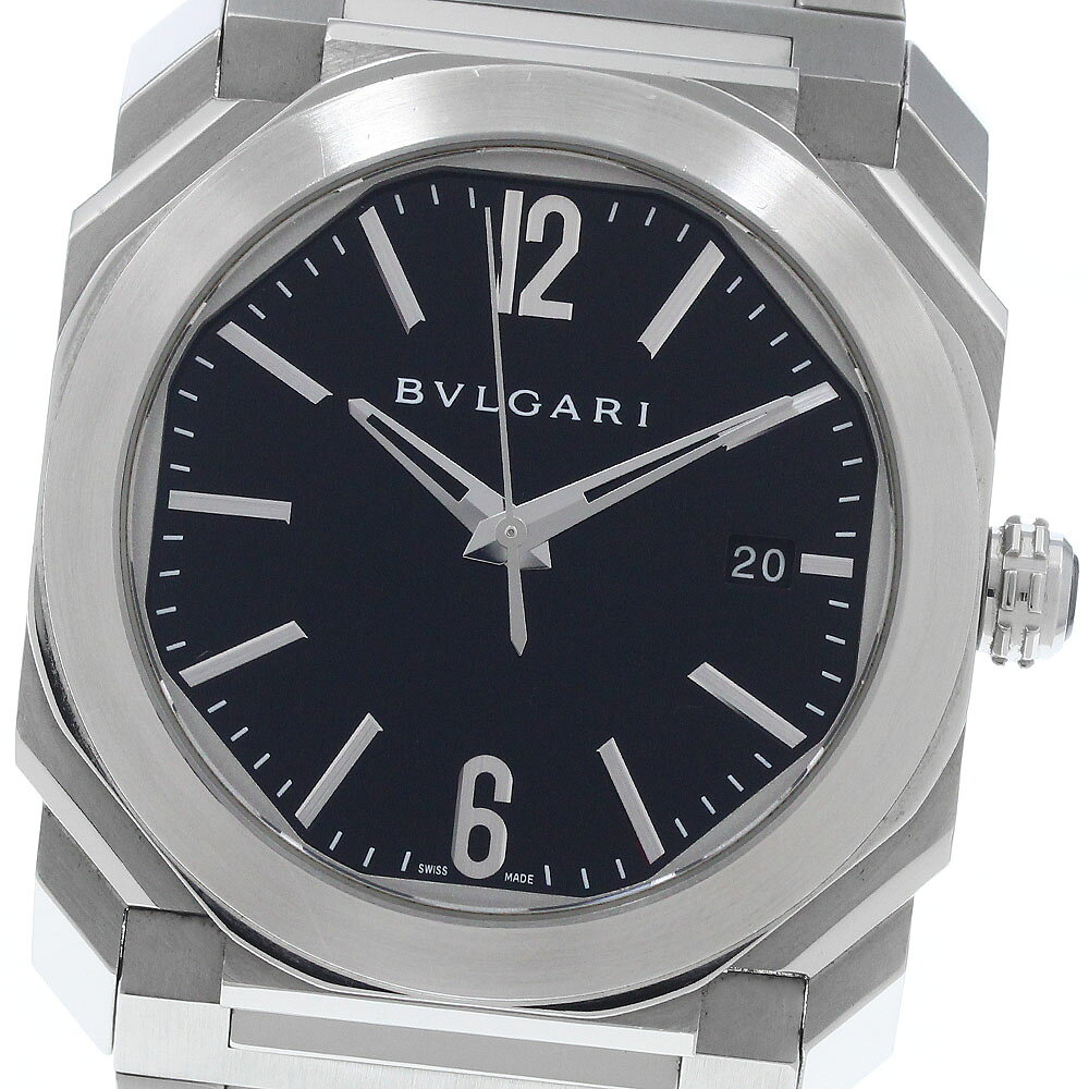 Other - ブルガリ BVLGARI BGO38S/BG038BSSD オクト ソロテンポ デイト 自動巻き メンズ 良品 箱・保証書付き_959626【中古】