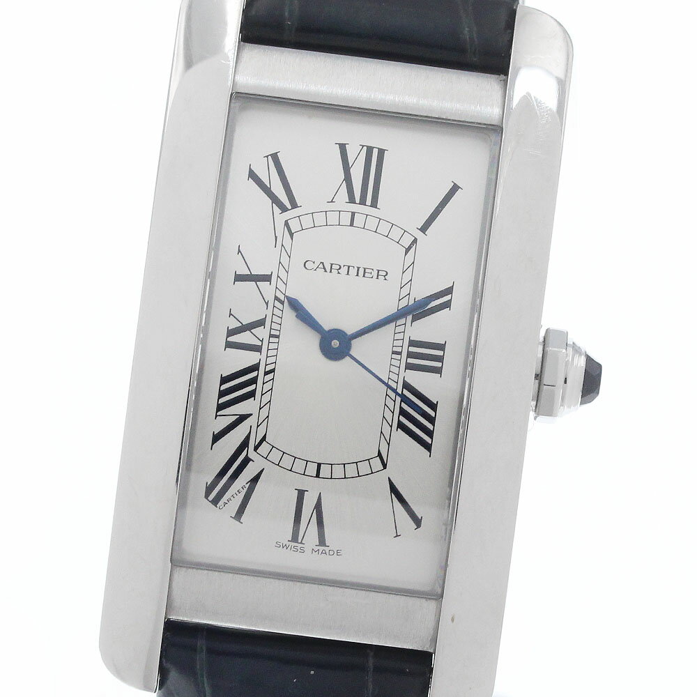C, D, T, R, W - カルティエ CARTIER WSTA0017 タンクアメリカンMM 自動巻き ボーイズ 保証書付き_960407【中古】