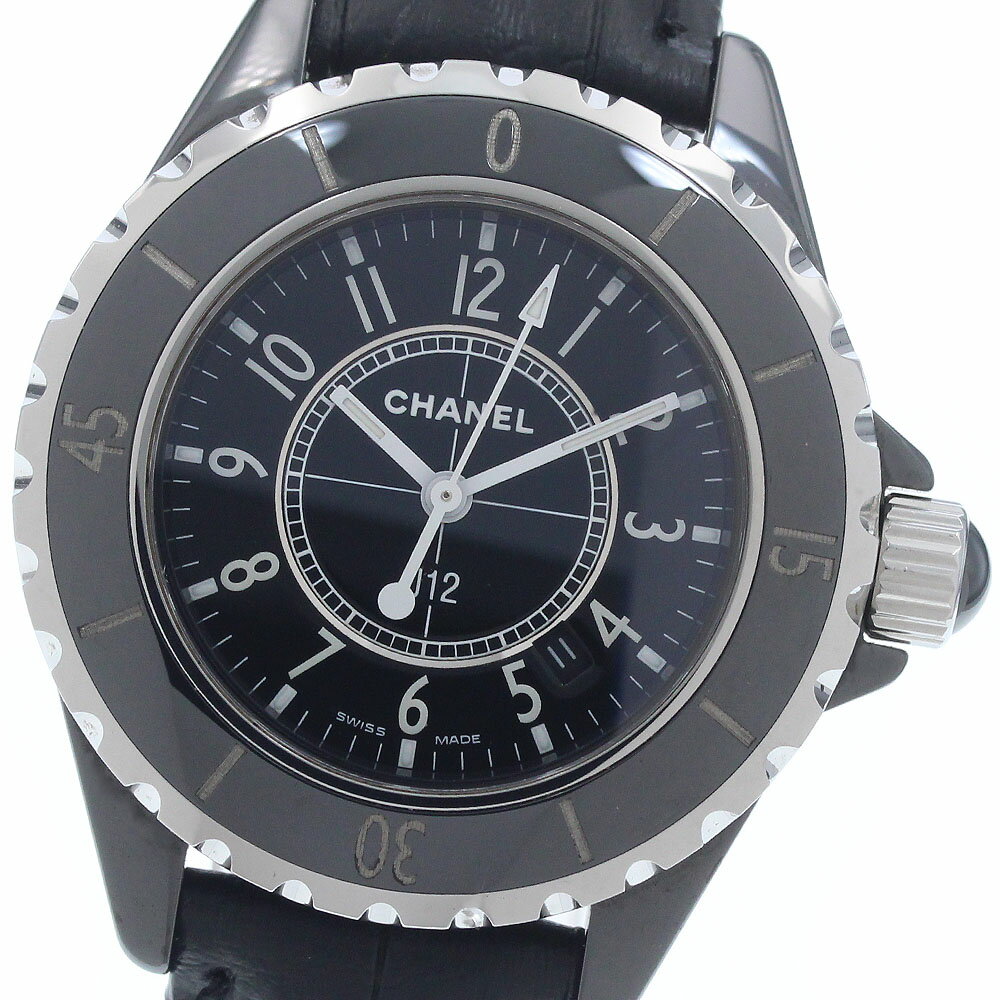 シャネル CHANEL H0680 J12 黒セラミック デイト クォーツ レディース 良品 _94 ...