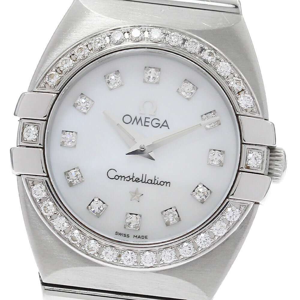 オメガ OMEGA 1589.75 コンステレーション ダブルイーグル 12P ダイヤベゼル クォーツ レディース _954665【中古】