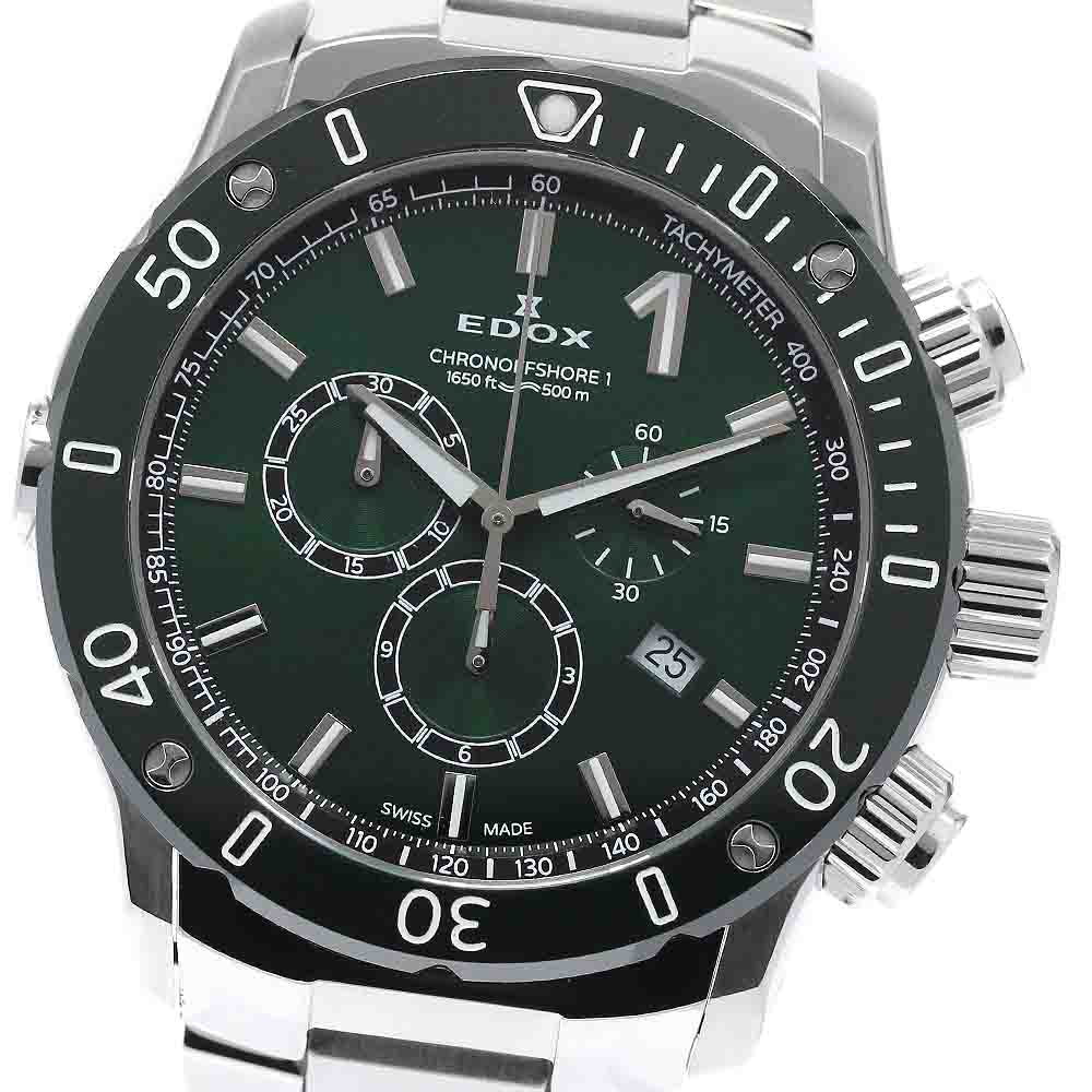 エドックス EDOX 10221-3VM5-VIN5 クロノオフショア1 クロノグラフ スペシャルエディション クォーツ メンズ 良品 保証書付き_955341【中古】