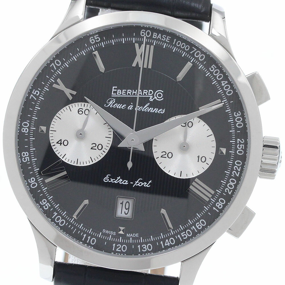 エベラール EBERHARD 31955 エクストラフォルト グラン・タイユ・ルーア・コロンヌ デイト 自動巻き メンズ 極美品 箱・保証書付き_960020【中古】