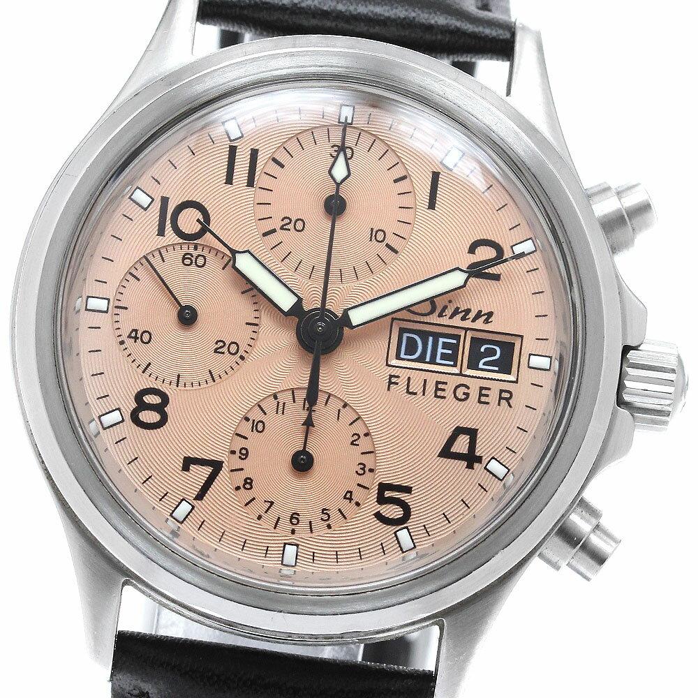 ジン Sinn 356 356 インストゥルメント クロノグラフ デイデイト 自動巻き メンズ 保証書付き_960035【中古】