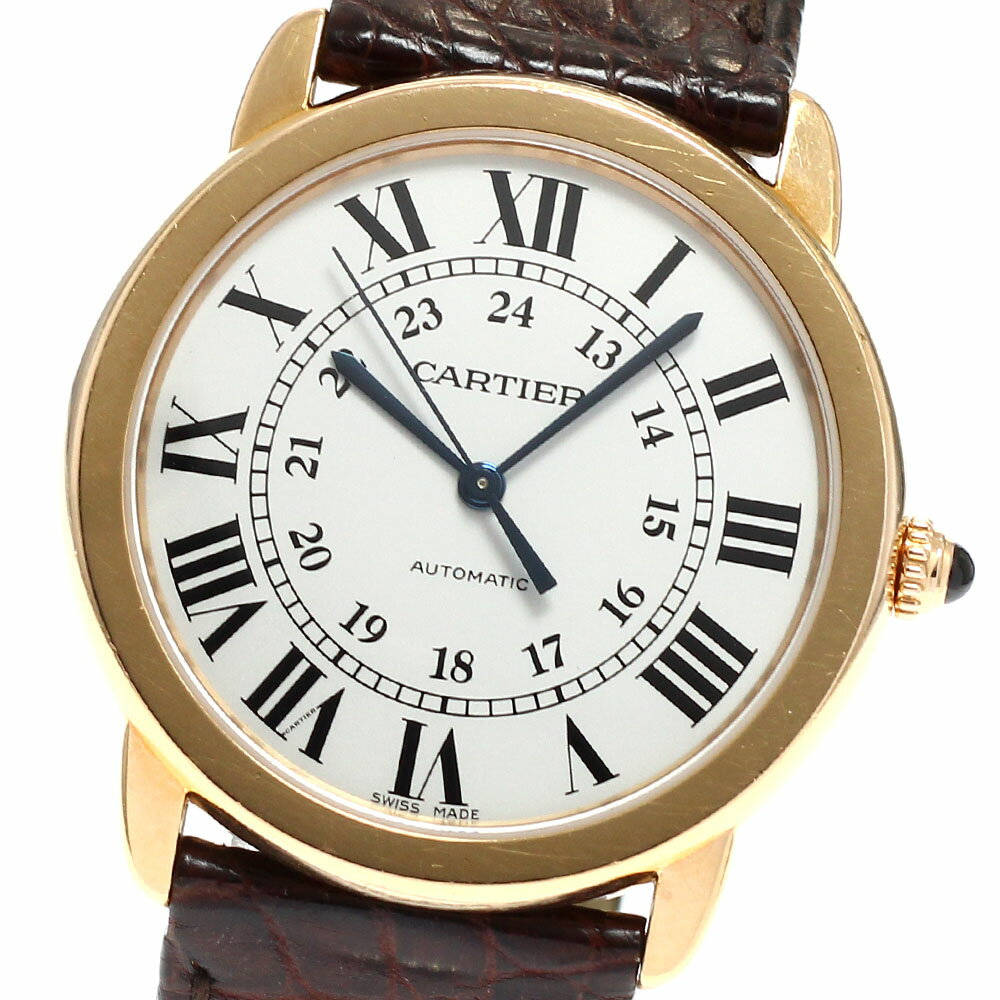 Rakuten - カルティエ CARTIER W2RN0008 ロンドソロ ドゥ カルティエXL K18PG 自動巻き メンズ _960375【中古】