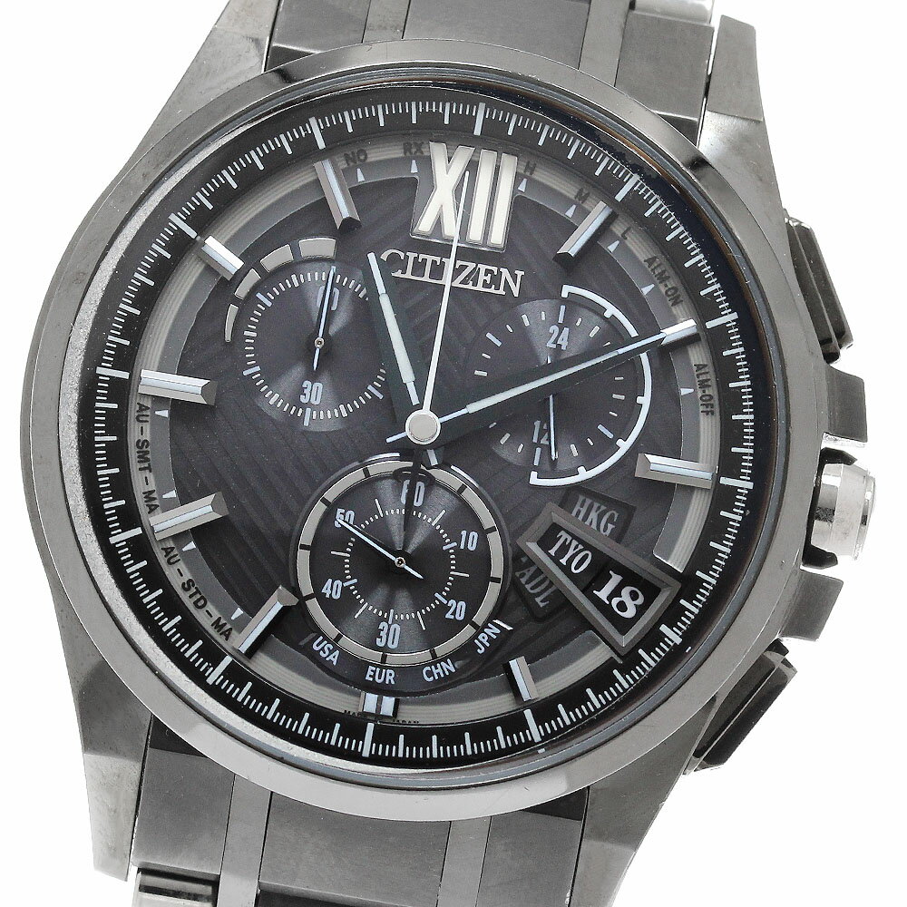 シチズン CITIZEN BY0094-79E/H610-T019412 アテッサ エコドライブ 25周年記念モデル ソーラー電波 メンズ _961211【中古】