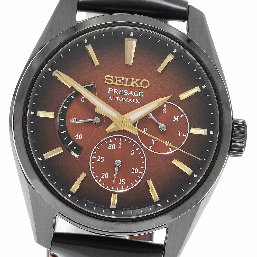 セイコー SEIKO SARW063/6R21-01J0 プレザージュ 十三代目市川團十郎襲名記念限定モデル 自動巻き メンズ 良品 箱・保証書付き_961290【中古】