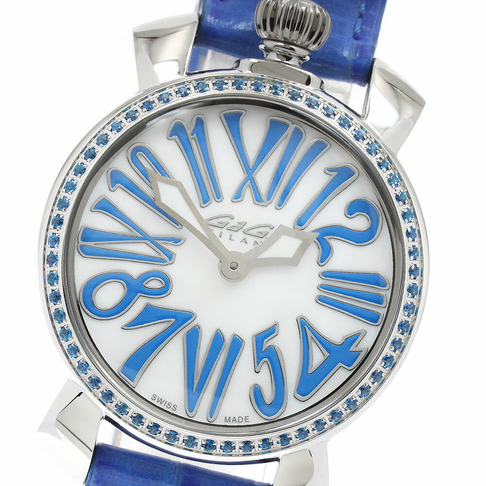 Anneclark - ガガミラノ GaGa MILANO 6025.04 マヌアーレ35MM クォーツ レディース 未使用品 _947053【中古】