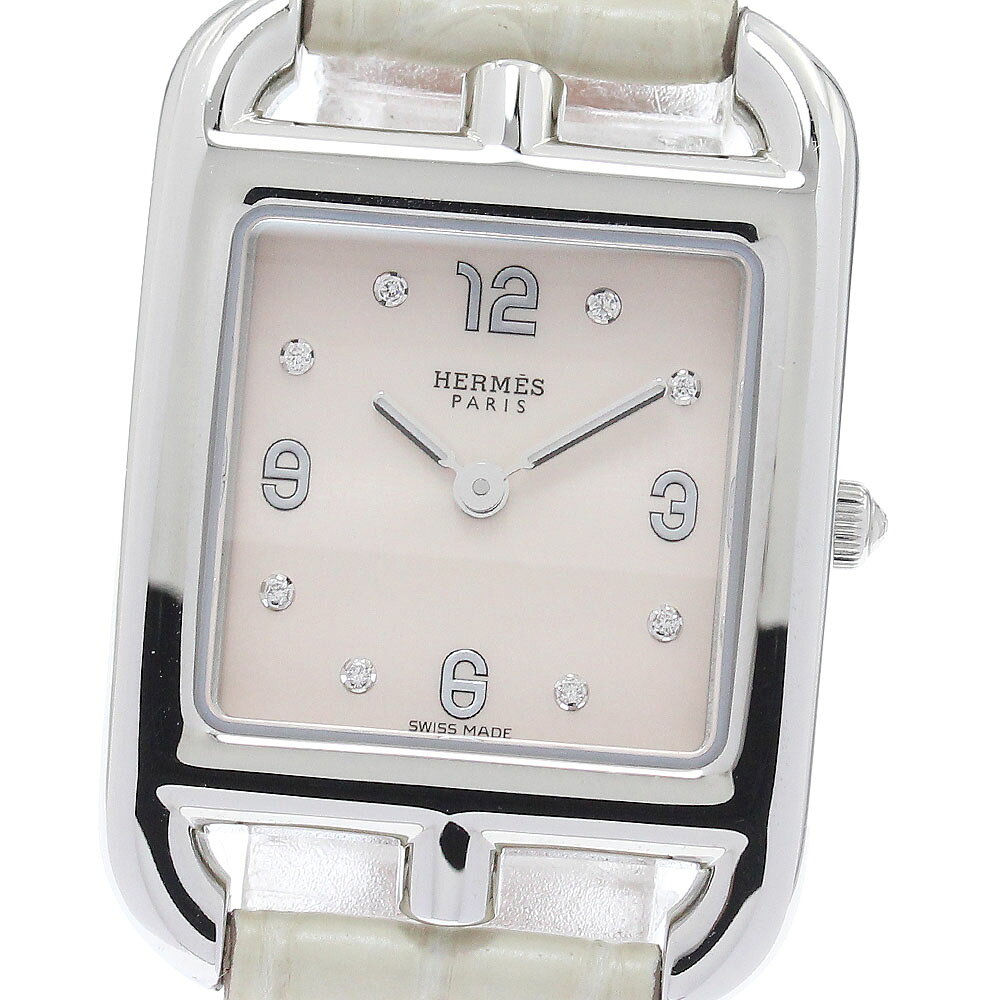 Cape Cod - エルメス HERMES CC1.210c ケープコッド 8Pダイヤ クォーツ レディース 良品 内箱・保証書付き_951696【中古】