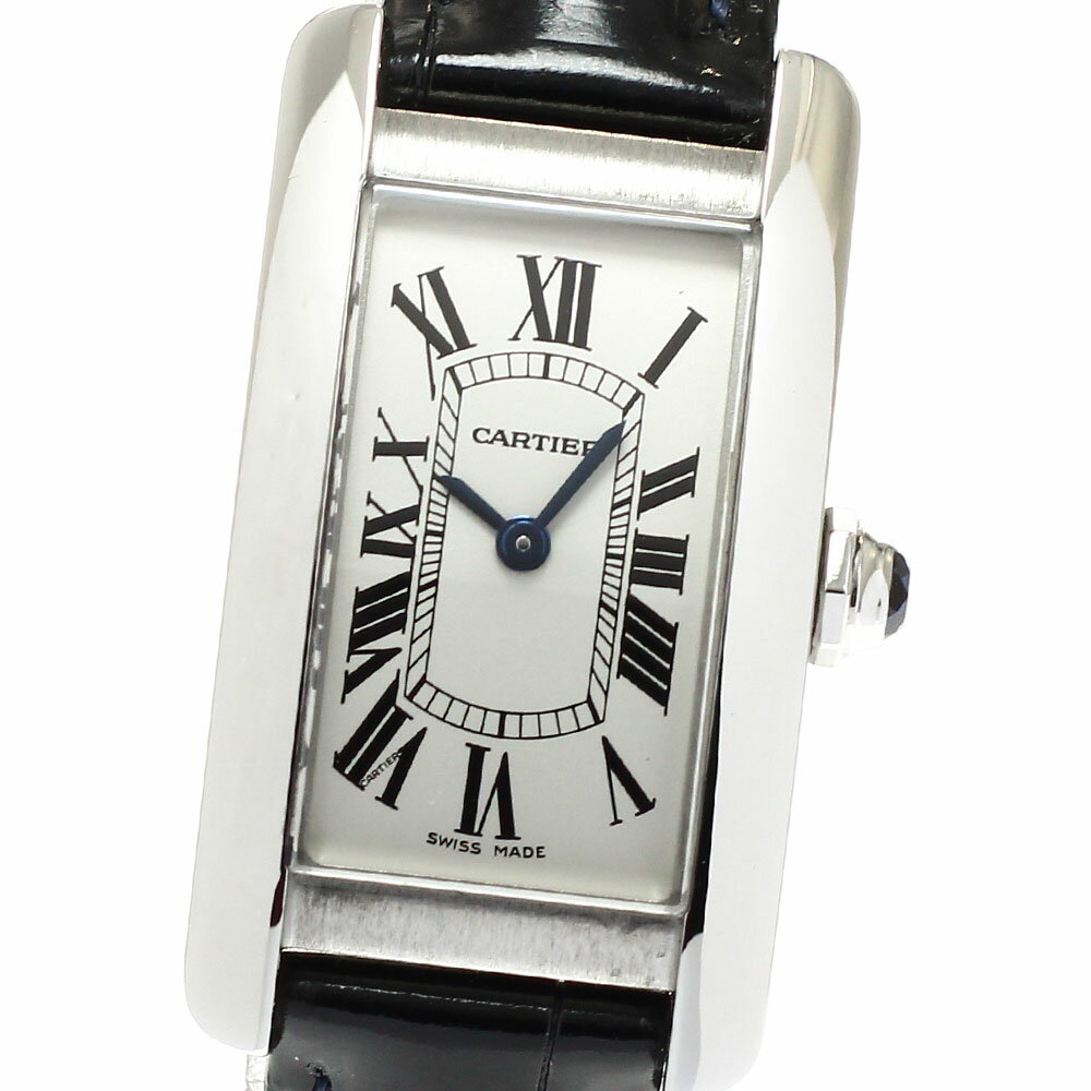 カルティエ CARTIER WSTA0016 タンクアメリカンSM クォーツ レディース 良品 保証書付き_960421【中古】
