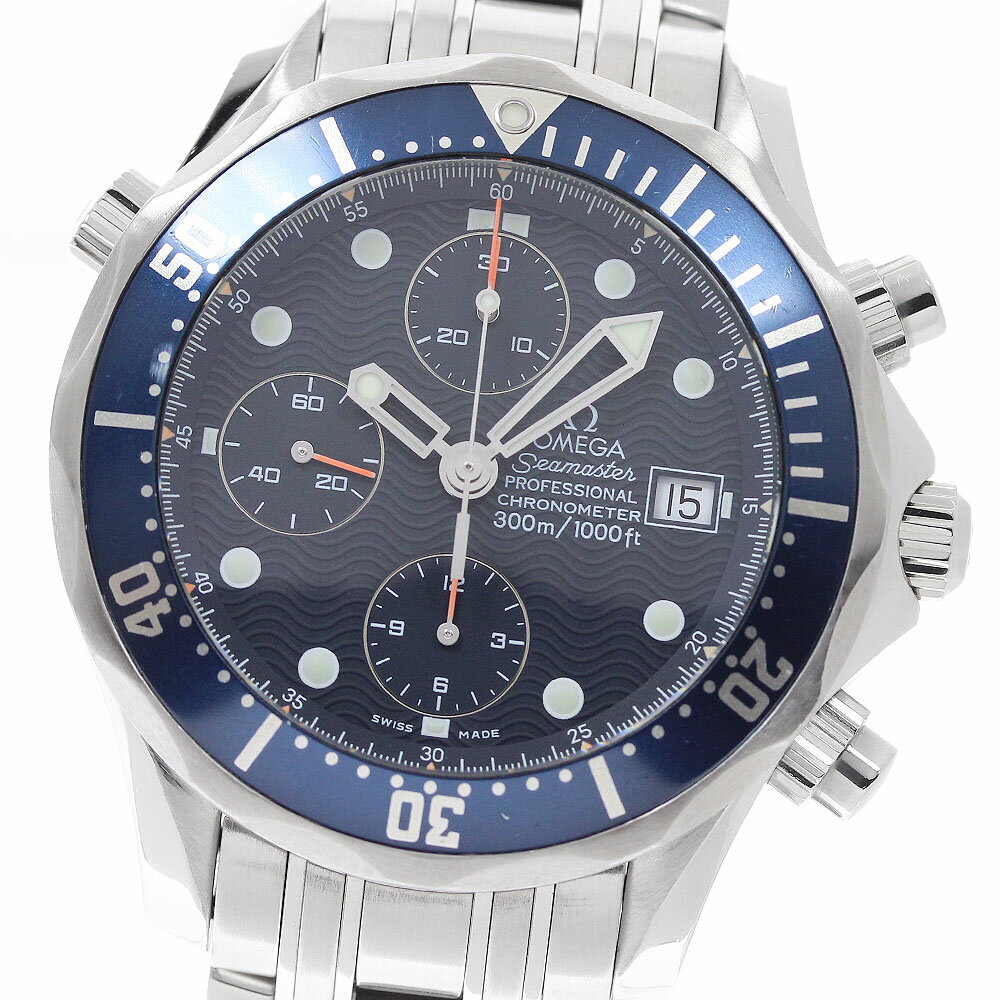 オメガ OMEGA 2599.80 シーマスター300 デイト クロノグラフ 自動巻き メンズ 保証 ...