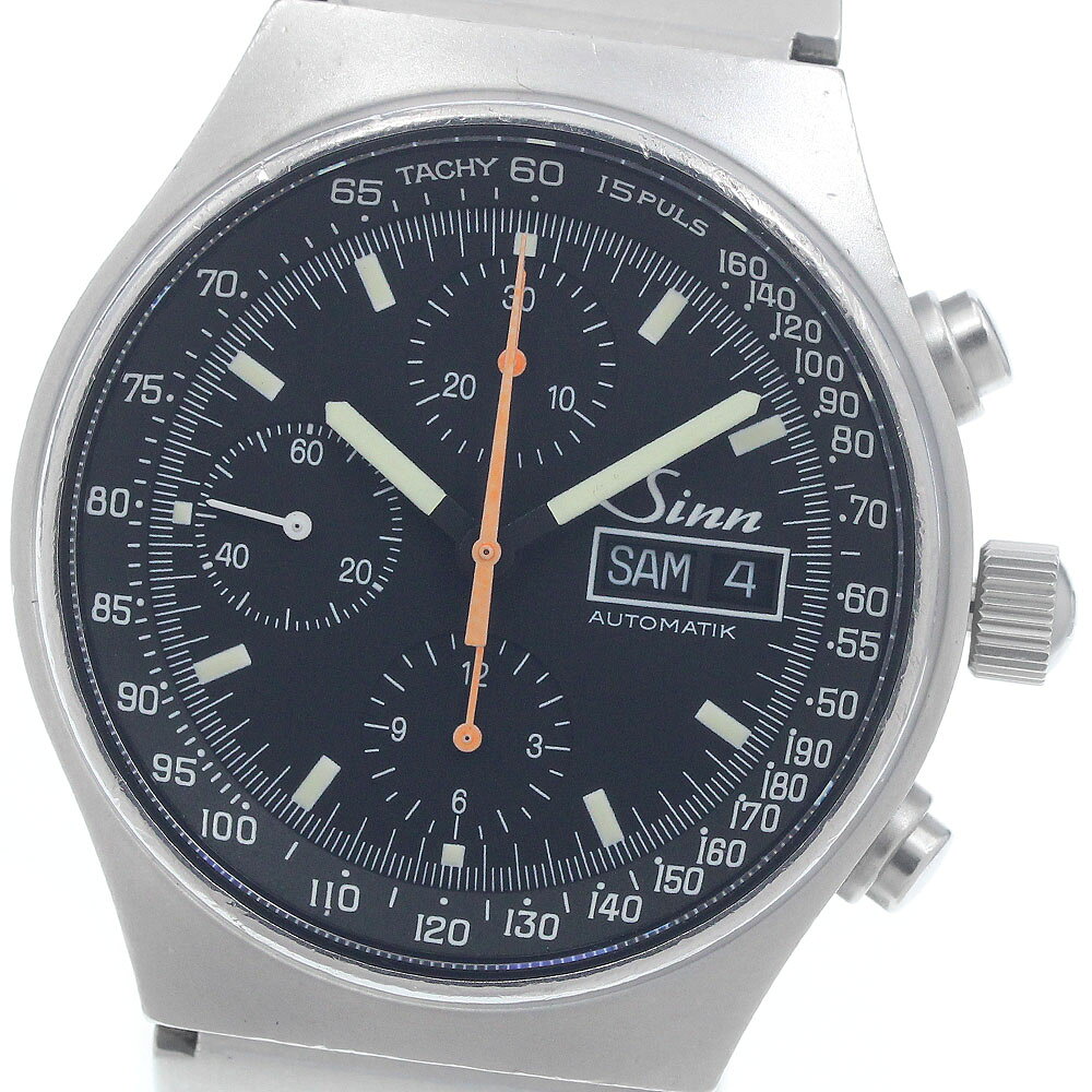 訳あり ジン Sinn 144 144 GMT クロノグラフ デイト 自動巻き メンズ _960551【中古】