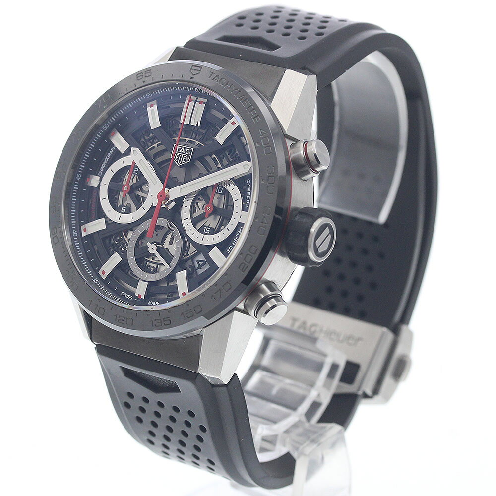 CLOSERのタグホイヤー TAG HEUER CBG2010.FT6143 カレラ キャリバーホイヤー02 クロノグラフ 自動巻き メンズ 良品 箱・保証書付き_961505【中古】｜アングル3