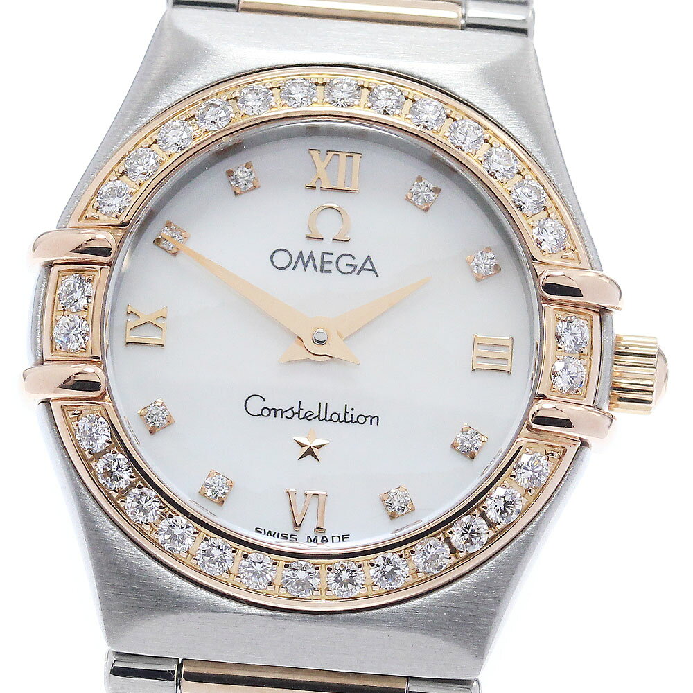 訳あり オメガ OMEGA 1360.76 コンステレーション ダイヤベゼル 8Pダイヤ クォーツ  ...