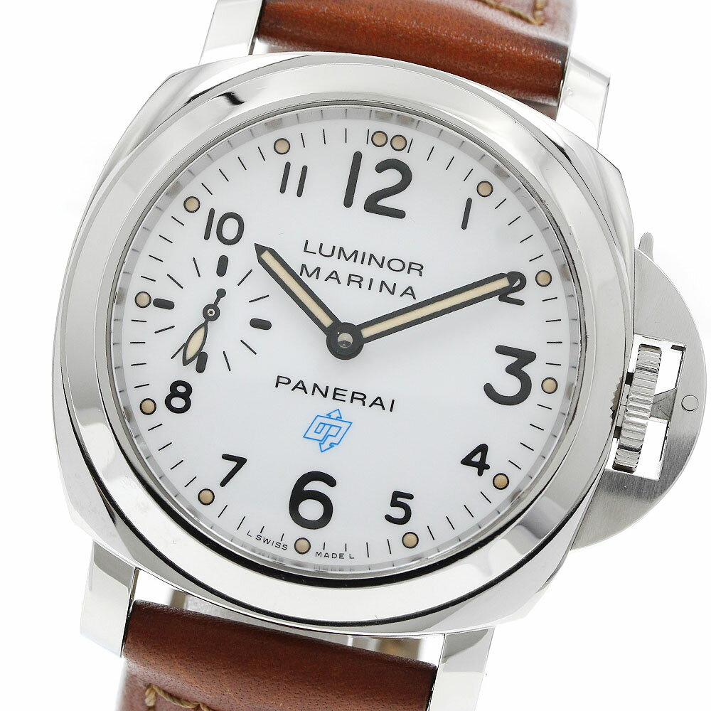 パネライ PANERAI PAM00660 ルミノールマリーナ ロゴ アッチャイオ スモールセコンド 手巻き メンズ 箱・保証書付き_945486【中古】