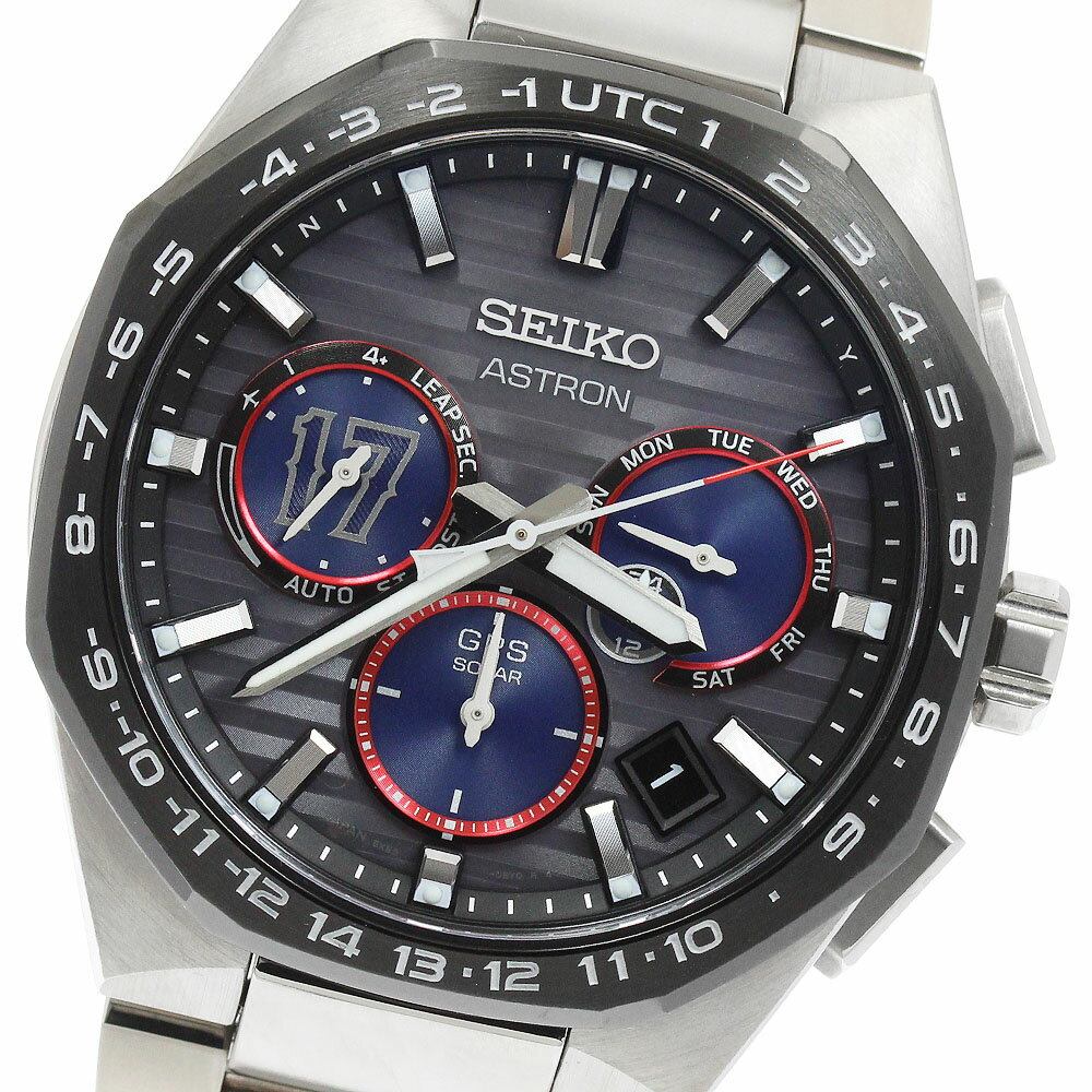 セイコー SEIKO SBXC141/5X53-0CF0 アストロン ネクスター 大谷翔平 2023 クロノグラフ ソーラー電波 メンズ 美品 箱・保証書付き_956533【中古】