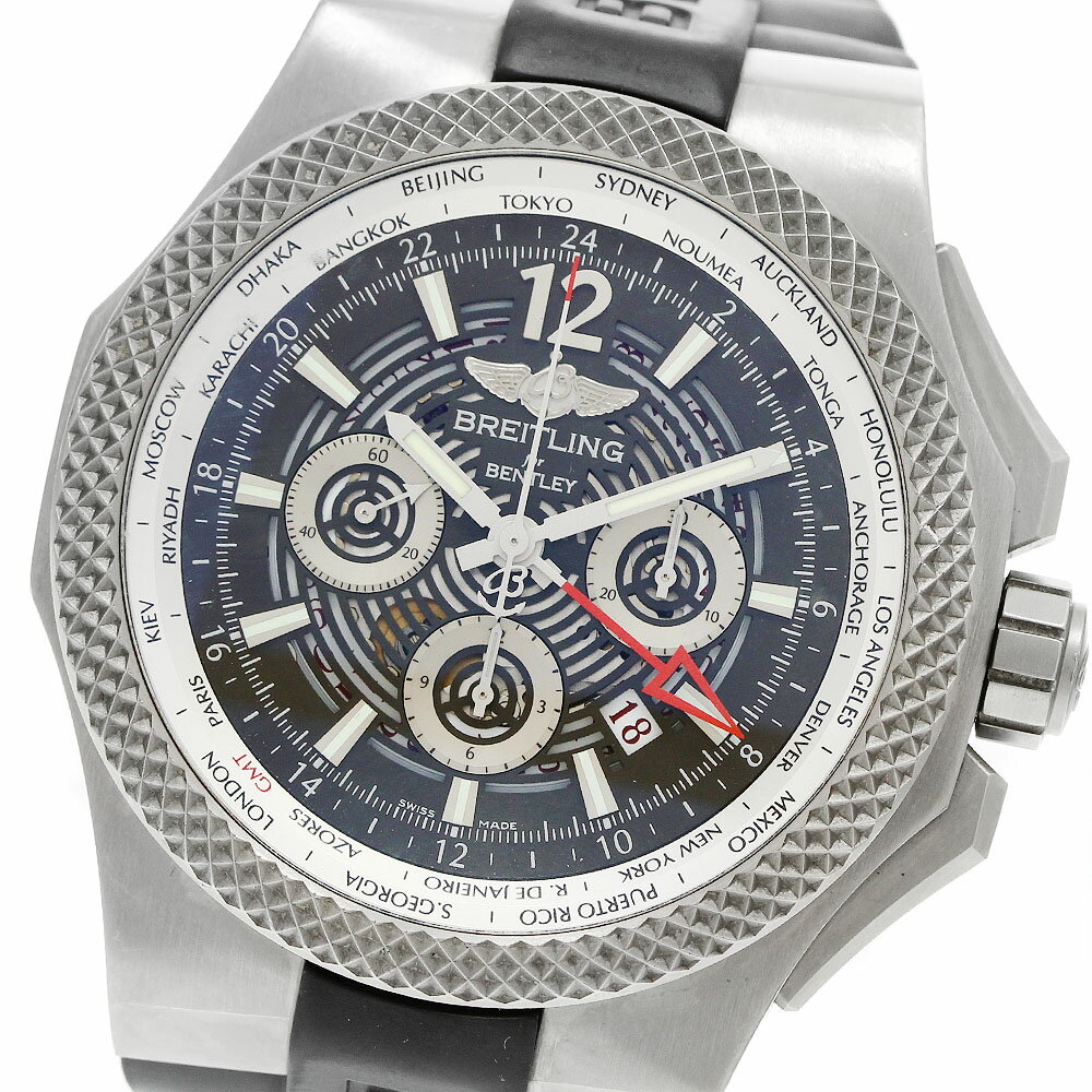 ブライトリング BREITLING EB0432 ベントレー GMT ライトボディ クロノグラフ 自動巻き メンズ _960648【中古】