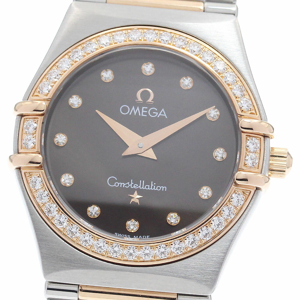 オメガ OMEGA 1358.60 コンステレーション ダイヤベゼル 12Pダイヤ クォーツ レディース 美品 _962108【中古】