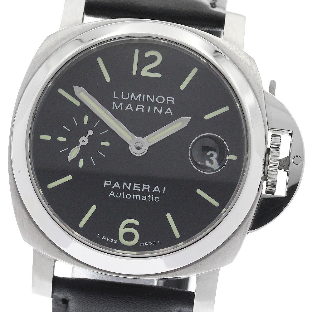 パネライ PANERAI PAM00048 ルミノールマリーナ スモールセコンド デイト 自動巻き メンズ 良品 保証書付き_958895【中古】