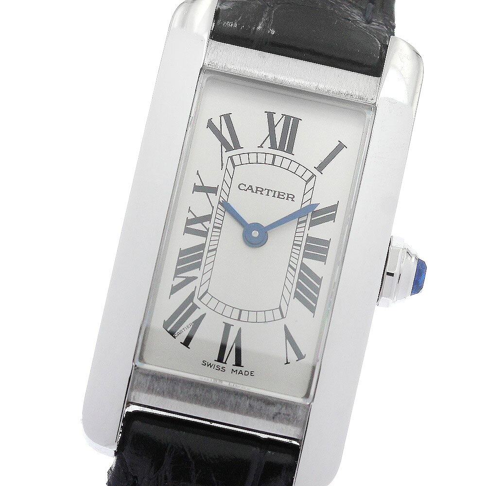 カルティエ CARTIER WSTA0016 タンクアメリカンSM クォーツ レディース 保証書付き_960410【中古】