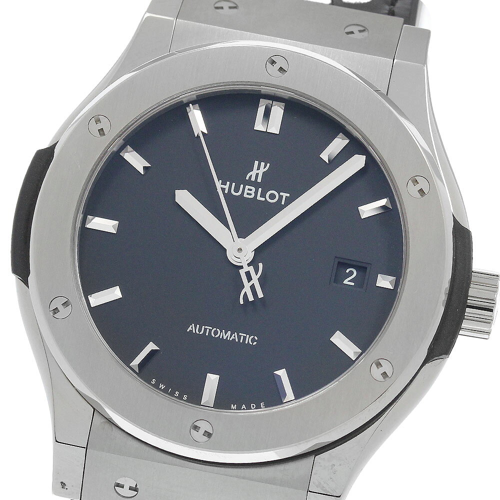 ウブロ HUBLOT 542.NX.1171.LR クラシック フュージョン チタニウム デイト 自動巻き メンズ 美品 保証書付き_961583【中古】
