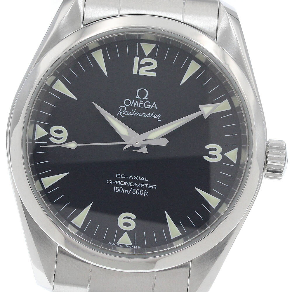 オメガ OMEGA 2503.52 シーマスター アクアテラ レイルマスター 自動巻き メンズ 良品 保証書付き_962331【中古】