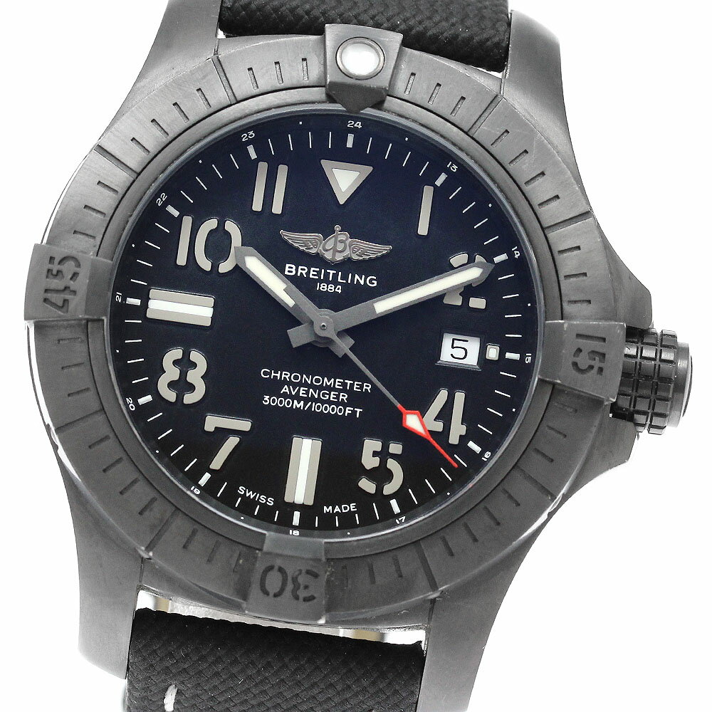 ブライトリング BREITLING V17319 アベンジャー オートマチック 45 シーウルフ デイト 自動巻き メンズ 内箱・保証書付き_961506【中古】