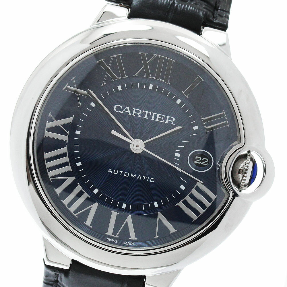 カルティエ CARTIER WSBB0025 バロンブルー デイト 自動巻き メンズ 良品 保証書付き_961764【中古】