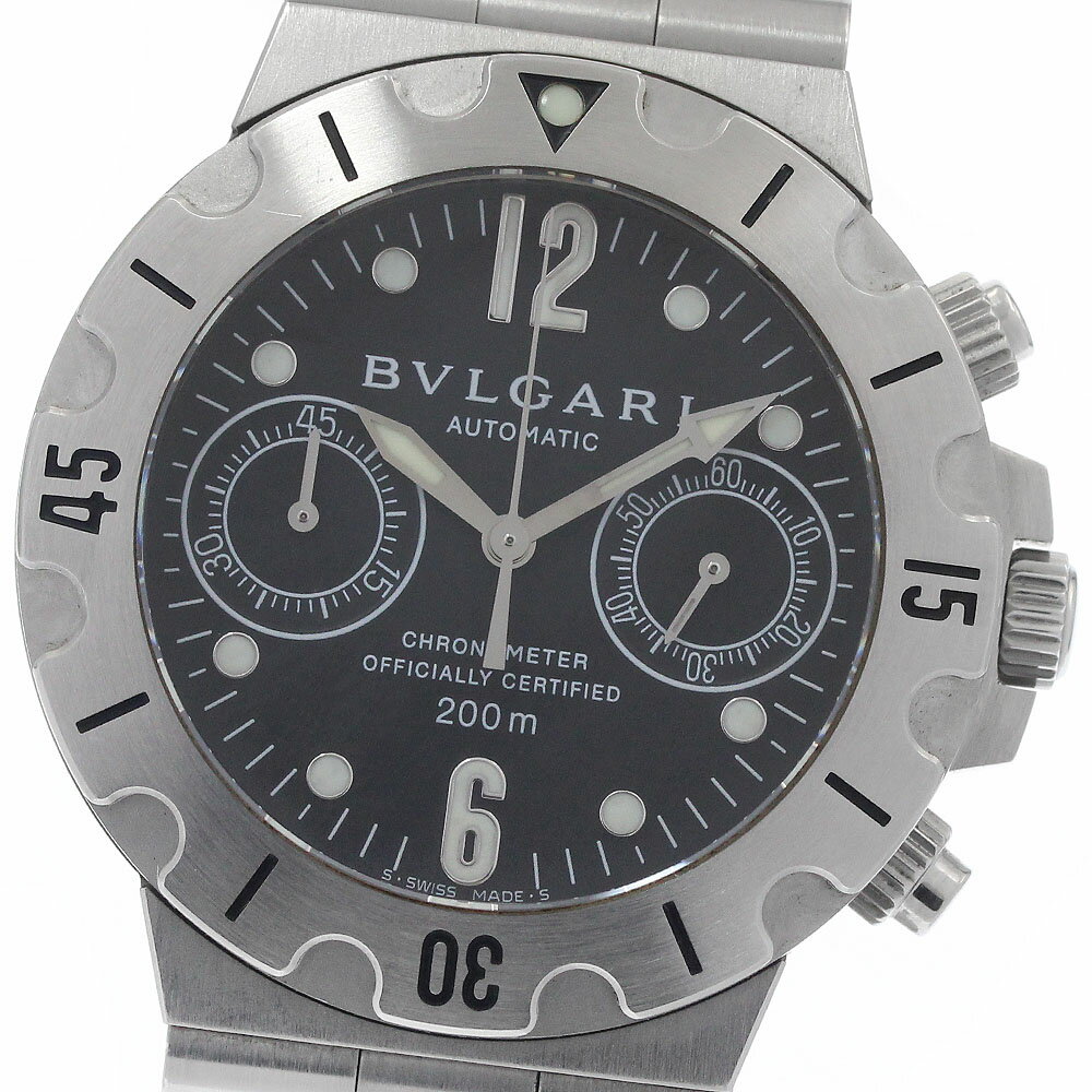 ブルガリ BVLGARI SCB38S ディアゴノ スクーバ クロノグラフ 自動巻き メンズ _961880【中古】