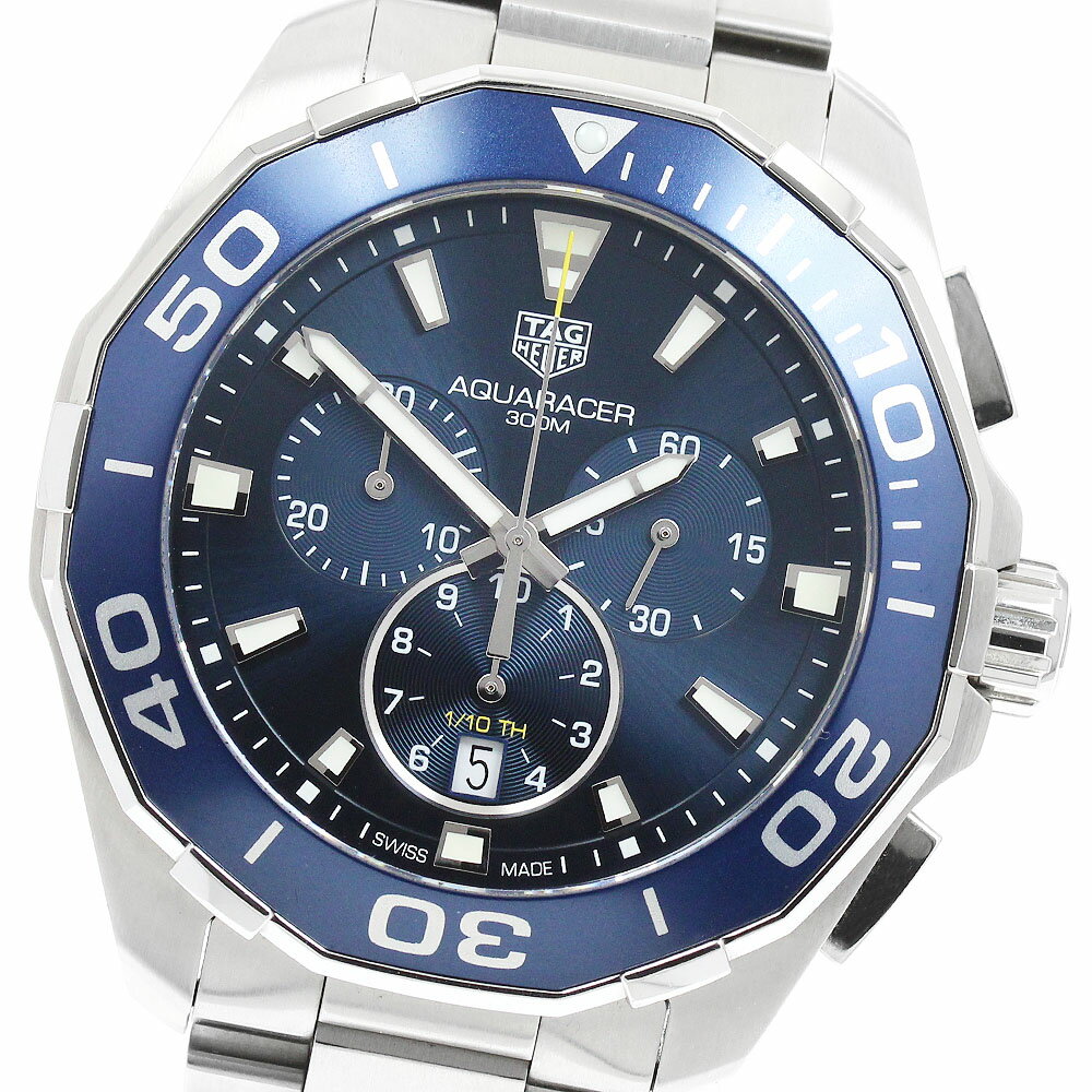 タグホイヤー TAG HEUER CAY111B.BA0927 アクアレーサー クロノグラフ デイト クォーツ メンズ 良品 箱・保証書付き_962287【中古】