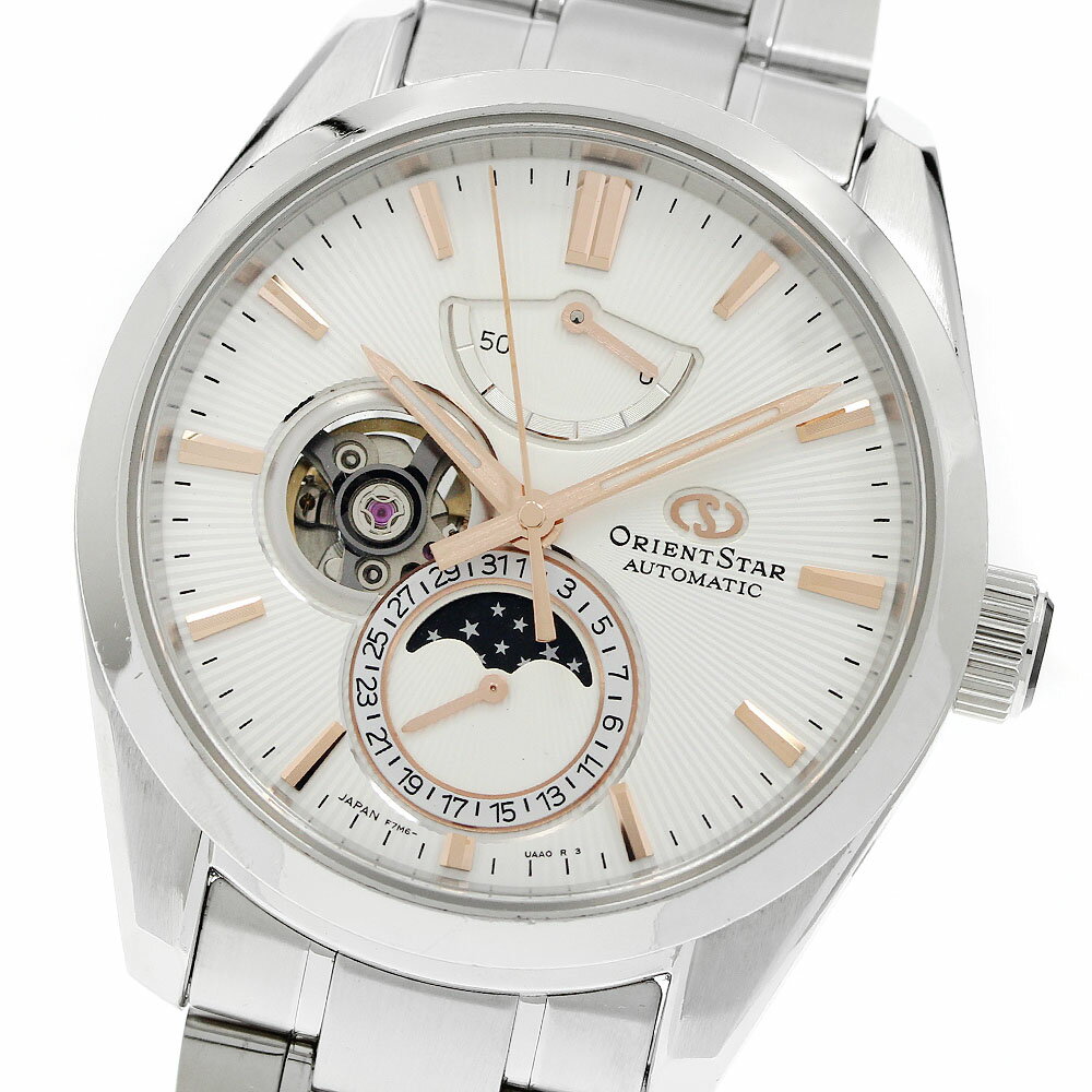 オリエント ORIENT F7M6-UAA0 オリエントスター ムーンフェイズ 自動巻き メンズ 箱・保証書付き_952016【中古】