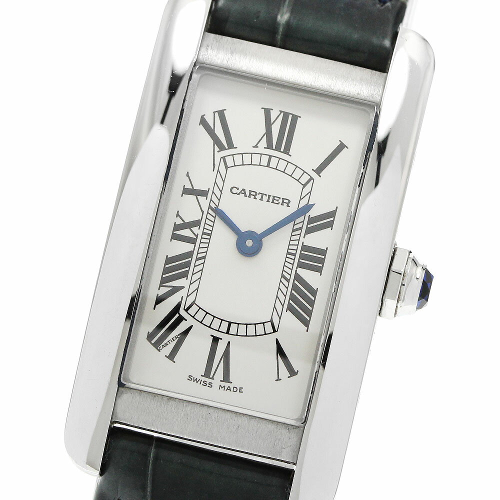 カルティエ CARTIER WSTA0016 タンクアメリカンSM クォーツ レディース 良品 保証書付き_960408【中古】