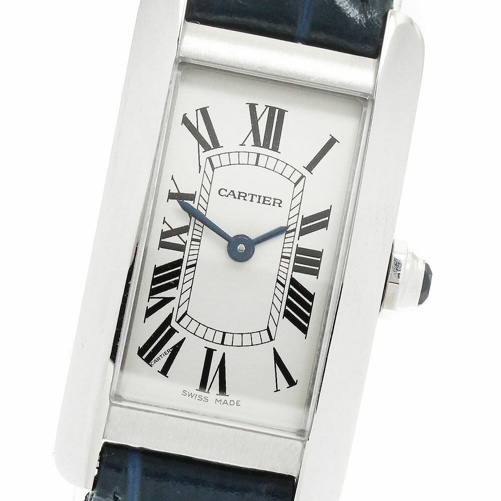カルティエ CARTIER WSTA0016 タンクアメリカンSM クォーツ レディース 良品 保証書付き_960409【中古】