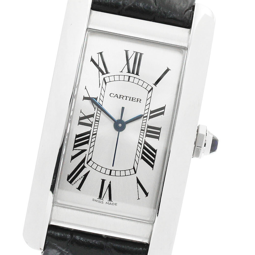 カルティエ CARTIER WSTA0017 タンクアメリカンMM 自動巻き ボーイズ 良品 保証書付き_960417【中古】