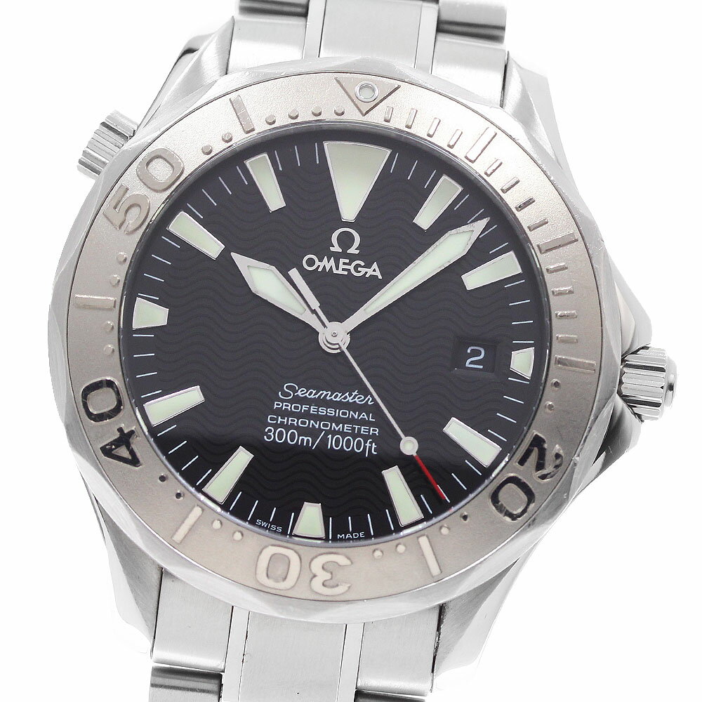 オメガ OMEGA 2230.50 シーマスター300 WGベゼル デイト 自動巻き メンズ 保証書付き_962414【中古】