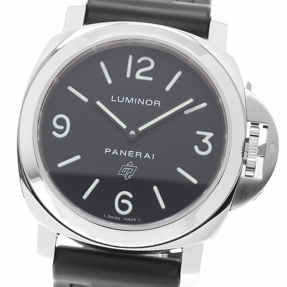 パネライ PANERAI PAM00000 ルミノール ベース ロゴ 手巻き メンズ 美品 保証書付き_962487【中古】