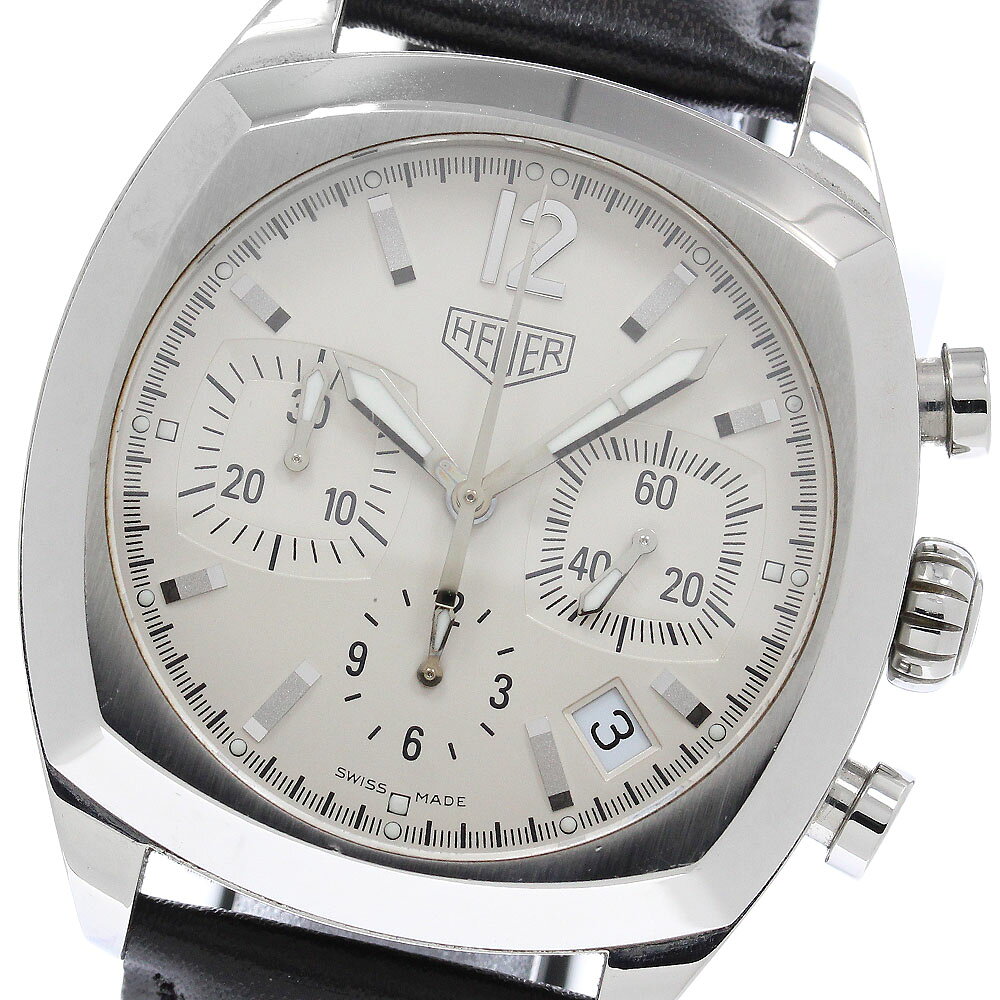 Monza - タグホイヤー TAG HEUER CR2111 モンツァ デイト クロノグラフ 自動巻き メンズ 良品 _959425【中古】