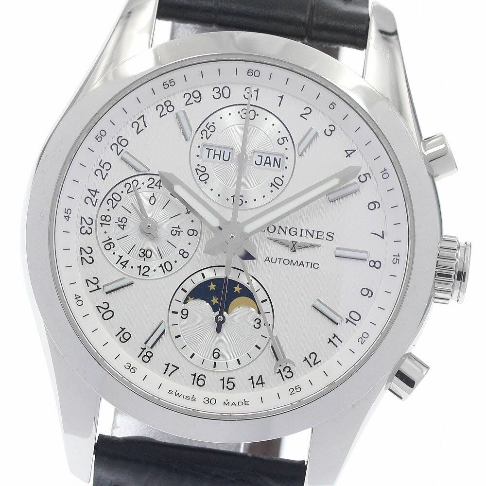 ロンジン LONGINES L2.798.4 コンクエスト クラシック クロノグラフ 自動巻き メンズ 保証書付き_961812【中古】