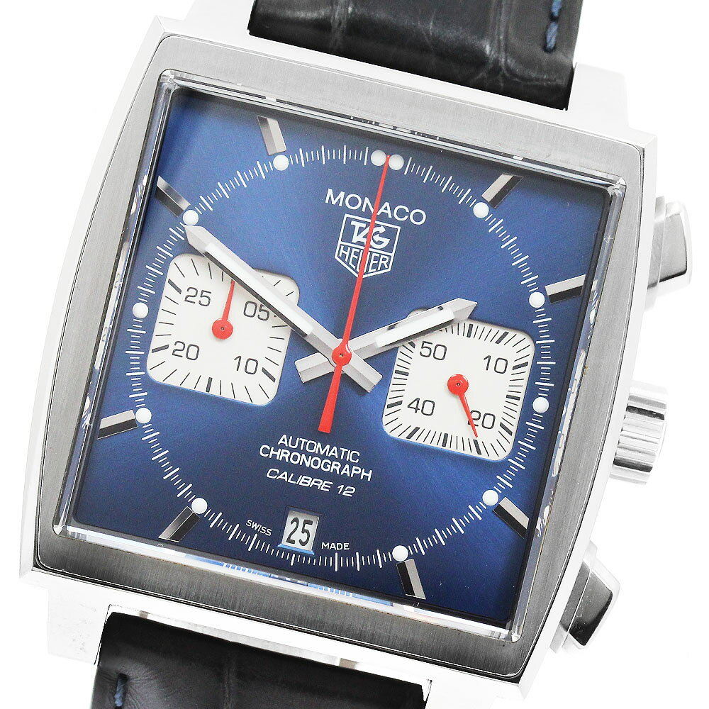 タグホイヤー TAG HEUER CAW2111.FC6183 モナコ キャリバー12 クロノグラフ 自動巻き メンズ 保証書付き_961873【中古】