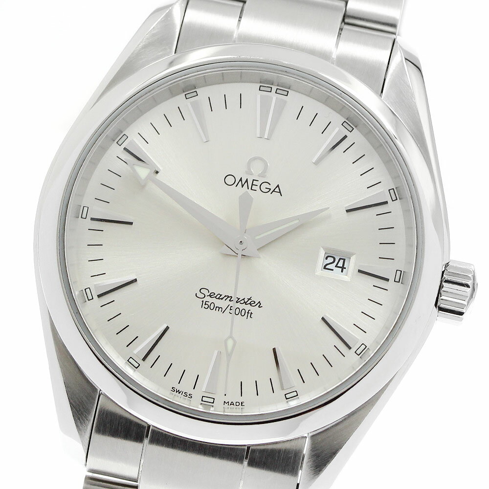 オメガ OMEGA 2517.30 シーマスター アクアテラ デイト クォーツ メンズ 良品 保証書付き_962170【中古】
