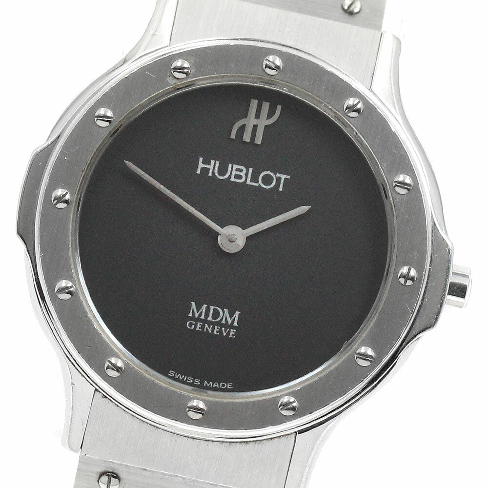 ベルト訳あり ウブロ HUBLOT 1280.100.1 MDM クラシック ミニ クォーツ レディース _962192【中古】