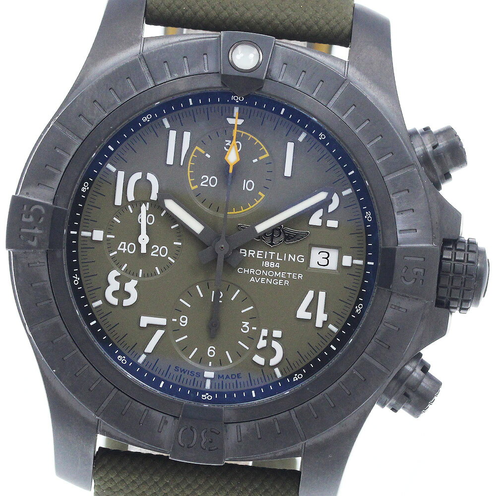 ブライトリング BREITLING V13317 アベンジャー クロノグラフ45 ナイトミッション 自動巻き メンズ 保証書付き_962515【中古】