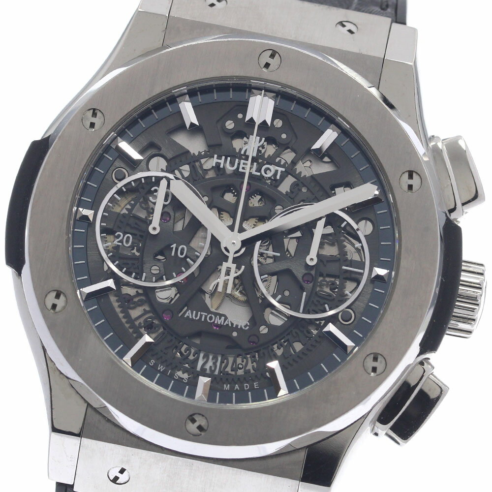 Rakuten - ウブロ HUBLOT 525.NX.0170.LR クラシック フュージョン アエロ デイト クロノグラフ チタニウム 自動巻き メンズ 保証書付き_960984【中古】