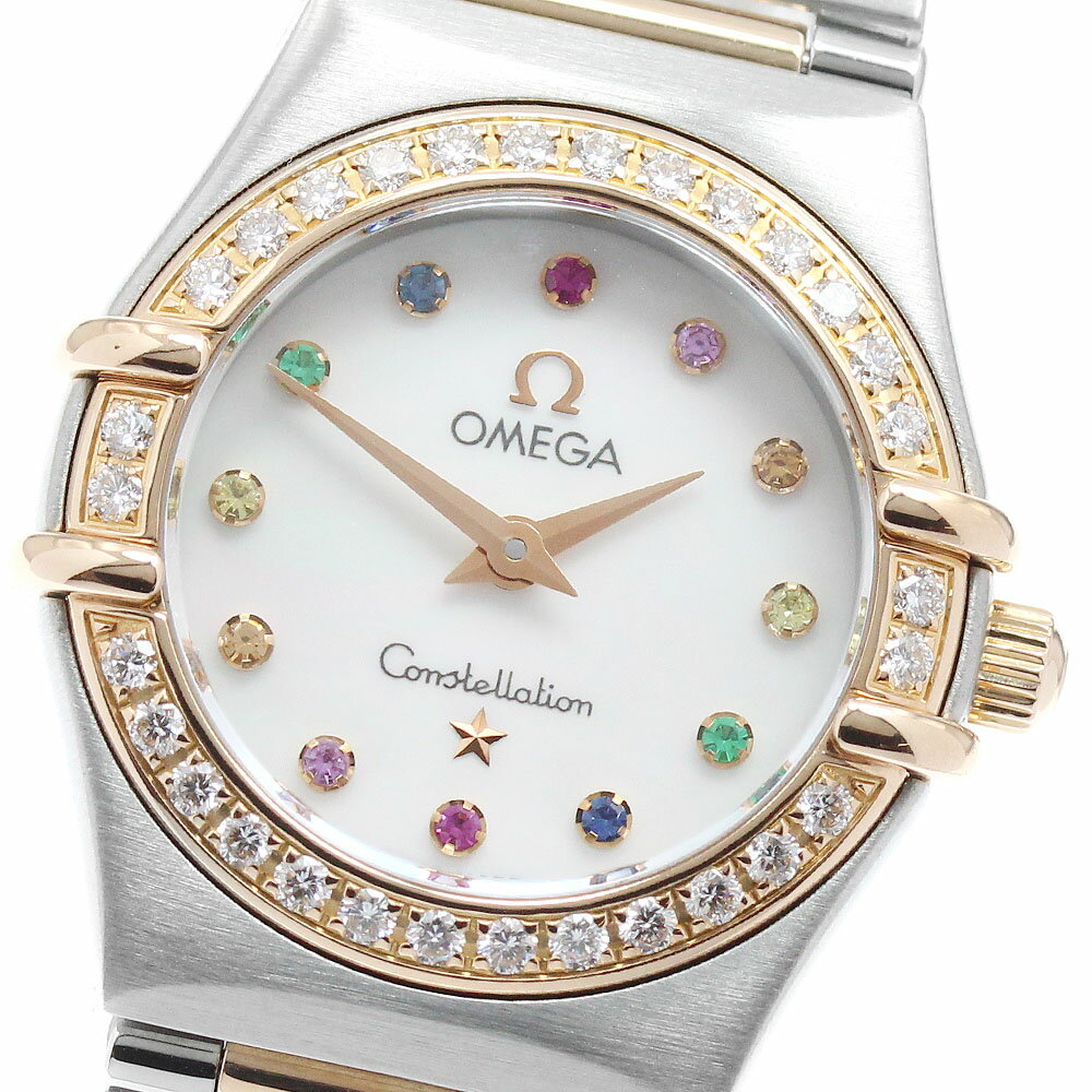 オメガ OMEGA 1367.79 コンステレーション ミニ アイリス 12P ダイヤベゼル クォーツ レディース 美品 _962104【中古】