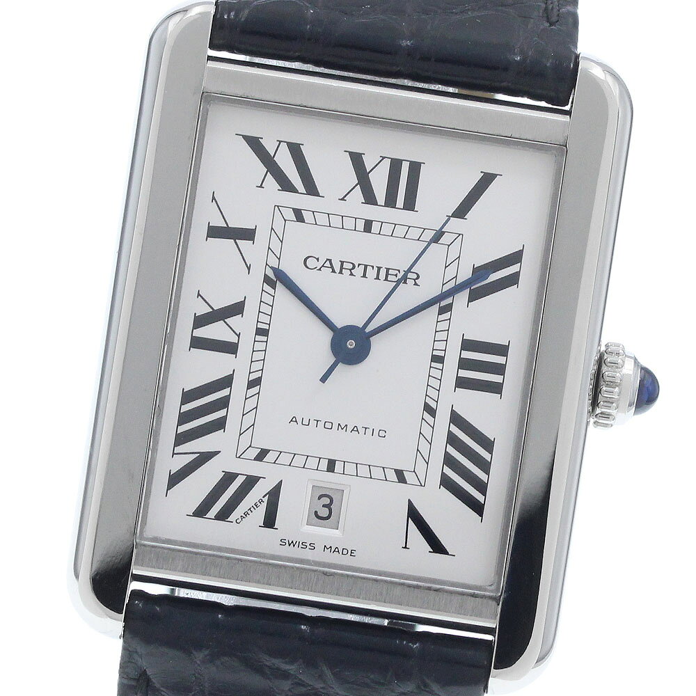 カルティエ CARTIER W5200027 タンクソロ XL デイト 自動巻き メンズ 良品 保証書付き_962491【中古】