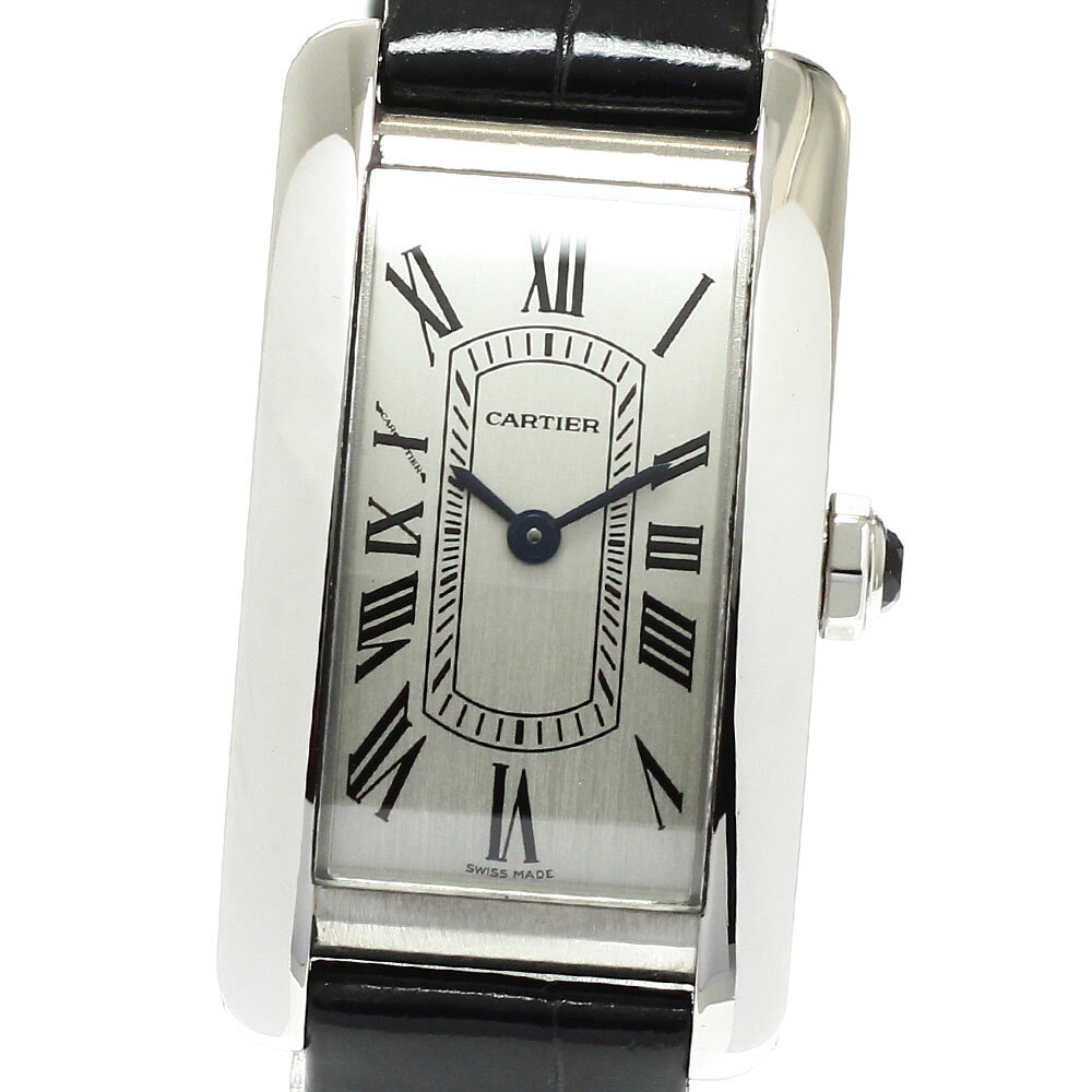 カルティエ CARTIER WSTA0082 タンクアメリカン SM クォーツ レディース 保証書付き_960411【中古】