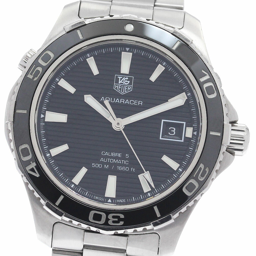 タグホイヤー TAG HEUER WAK2110.BA0830 アクアレーサー キャリバー5 デイト 自動巻き メンズ 保証書付き_960457【中古】