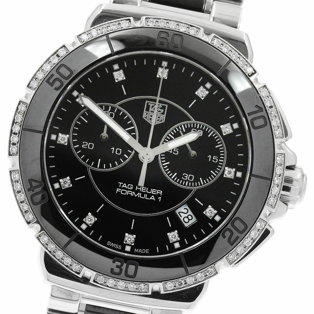 タグホイヤー TAG HEUER CAH1212 フォーミュラ1 レディダイヤモンド クロノグラフ クォーツ レディース 良品 _960565【中古】
