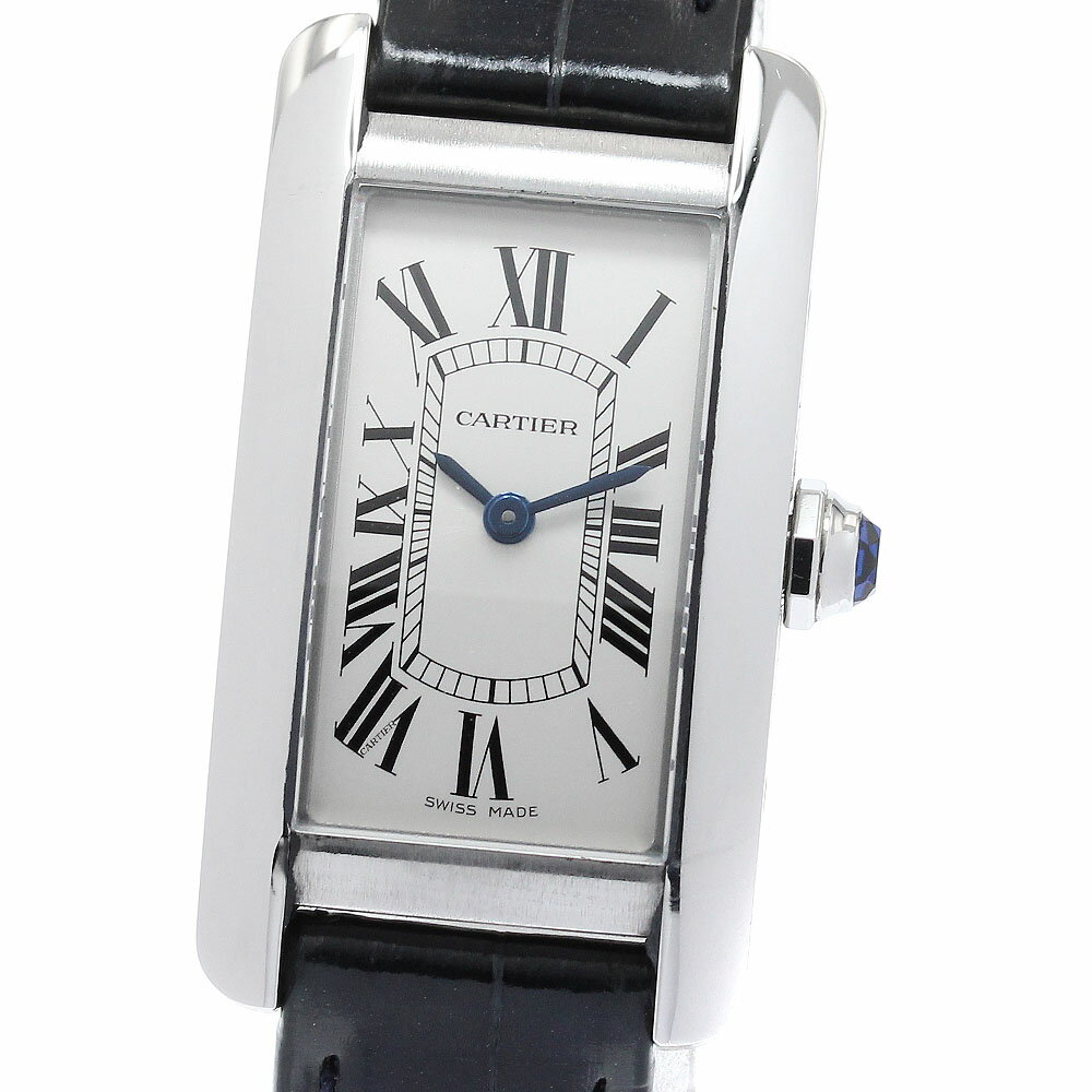 カルティエ CARTIER WSTA0043 タンクアメリカンSM クォーツ レディース 保証書付き_960886【中古】