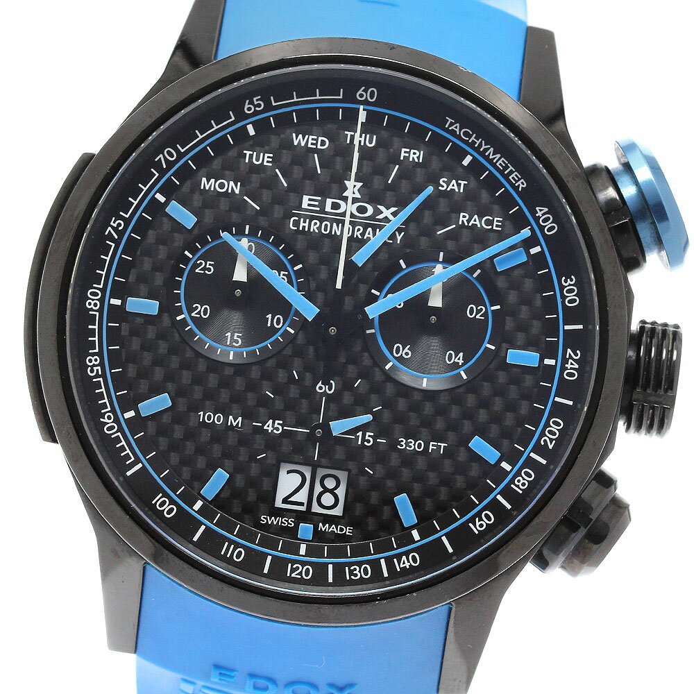 エドックス EDOX 38001-TINN1-NIBU1 クロノラリー リミテッドエディション ザウバーF1 555本限定 クォーツ メンズ _961276【中古】