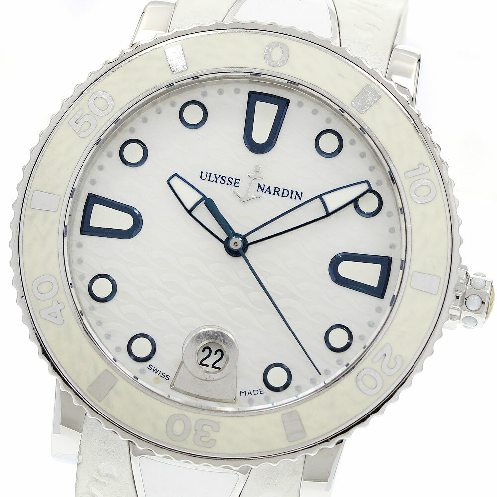 ユリス・ナルダン Ulysse Nardin 8103-101 マリーン レディー ダイバー デイト 自動巻き レディース _956020